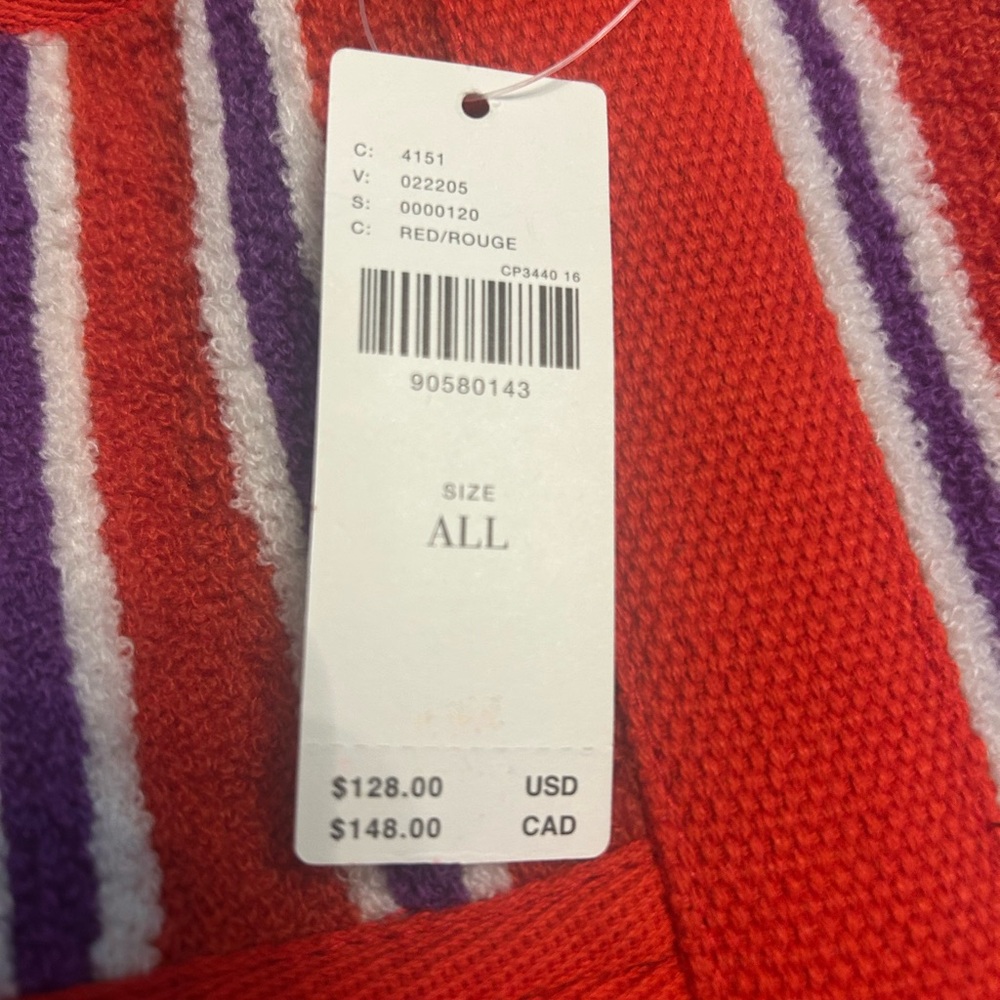 Anthropologie Terry Cloth Striped Tote - Picture 4 of 4